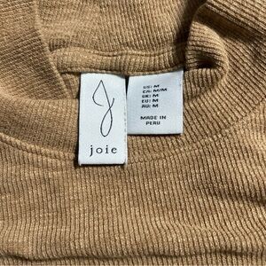 Joie Tan Ribbed Knit Top
